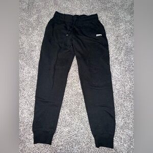 Pink black sweat pants joggers with pockets and drawstring